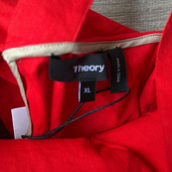 NEW Theory Tie Back linen blend  Midi Dress XL - Picture 14 of 16